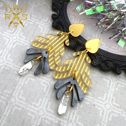 Aspen Dangles in Golden Noir