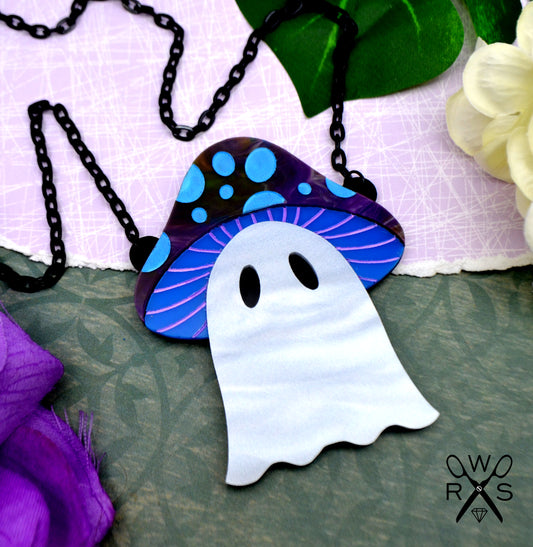 Boo Shroom Necklace - Laser Cut Acrylic
