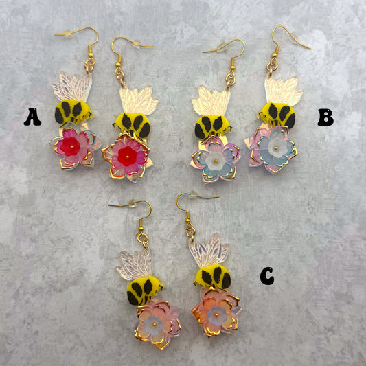 Buzzy Bloom Charm Earrings