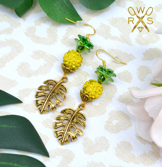 SALE Luau Pineapple Dangles - Laser Cut Acrylic Earrings