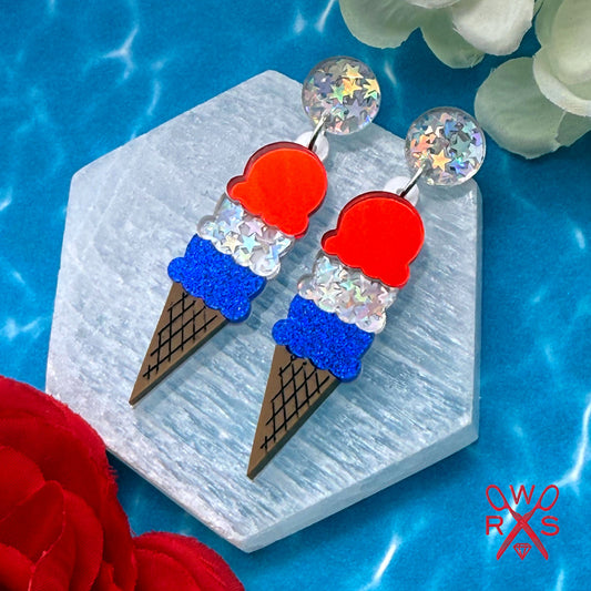 Stars and Scoops Dangles