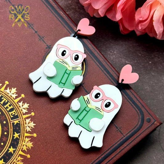 Bookish Ghost Dangles
