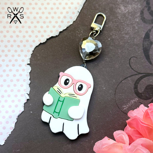 Bookish Ghost Purse Charm