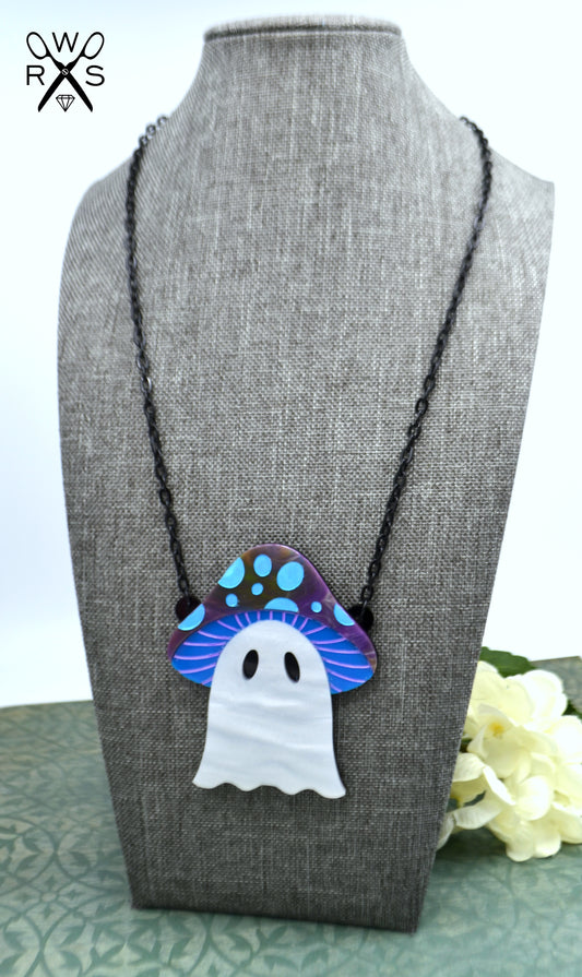 Boo Shroom Necklace - Laser Cut Acrylic