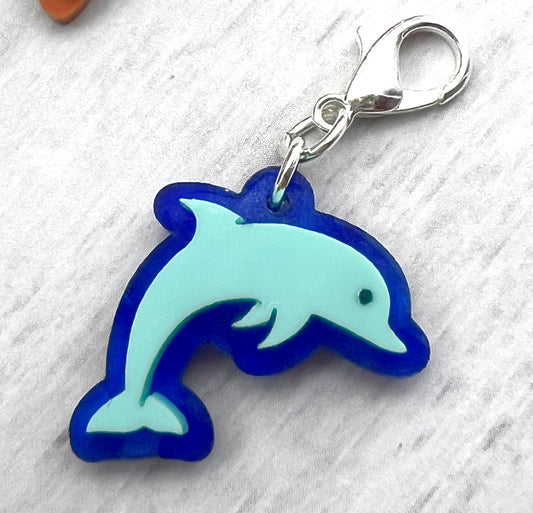 Blue Dolphin Bestie Charm