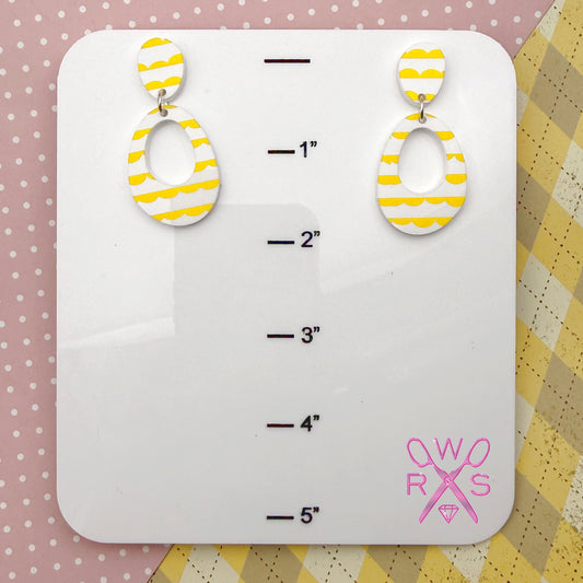 Everyday Dangles in Buttery Yellow Stripes