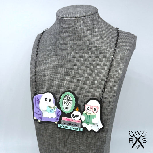Ghost Book Club Necklace