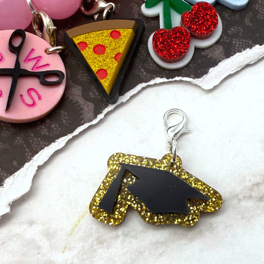 Grad Cap Bestie Charm