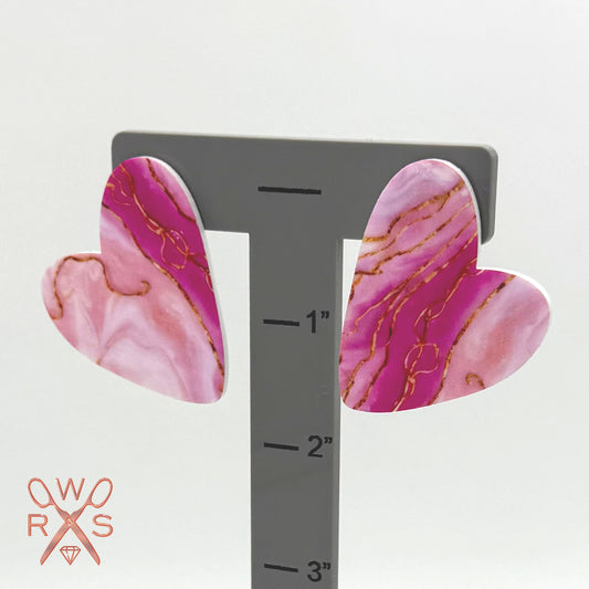 Guilded Heart Statement Studs