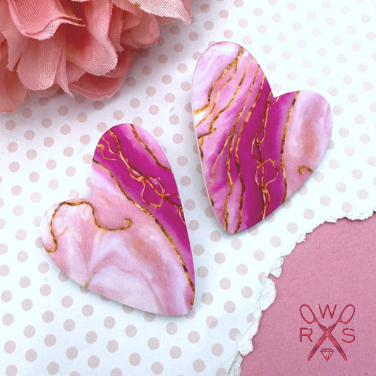 Guilded Heart Statement Studs
