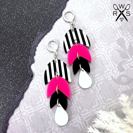 Havana Huggies in Stripes and Neon Pink