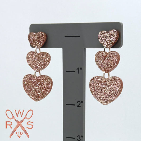 Heartstrings Earrings in Rose Gold