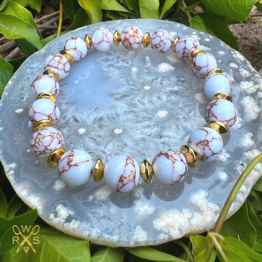 SALE Gemstone Bracelet - Howlite
