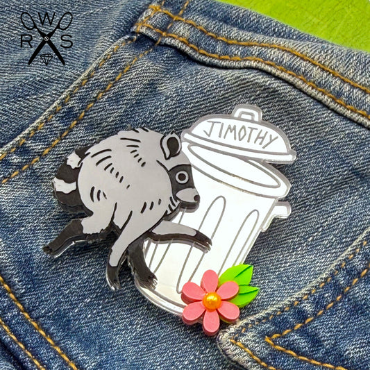 Everyone's Favorite Raccoon Brooch or Keychain