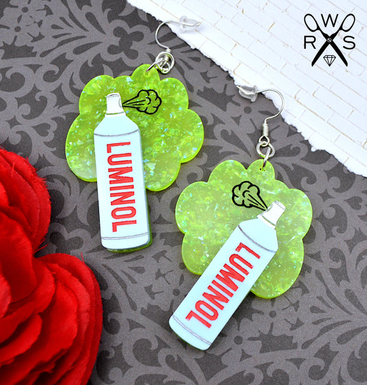 Luminol Earrings - Laser Cut Acrylic
