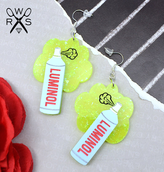 Luminol Earrings - Laser Cut Acrylic