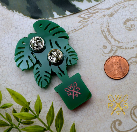 Plant Lady Brooch - Laser Cut Acrylic