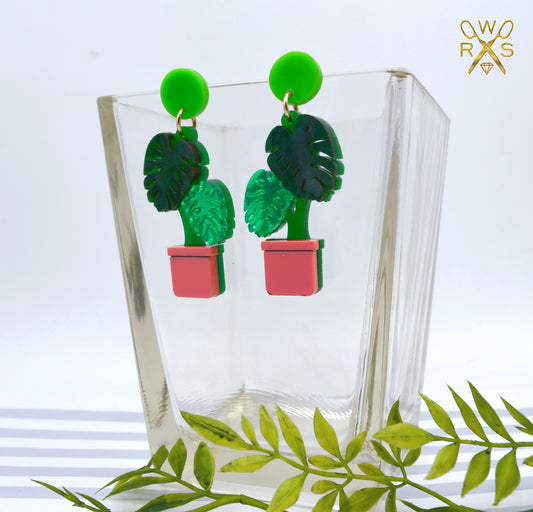 Plant Lady Earrings - Laser Cut Acrylic