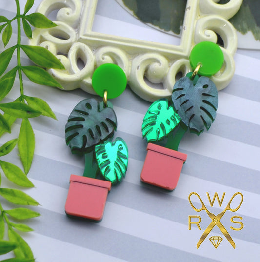 Plant Lady Earrings - Laser Cut Acrylic