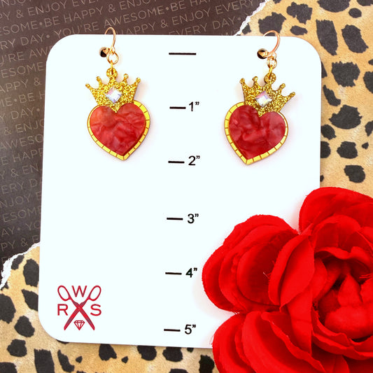 Queen of Hearts Huggies in Red and Gold