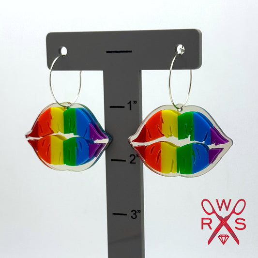 Rainbow Kiss Hoops