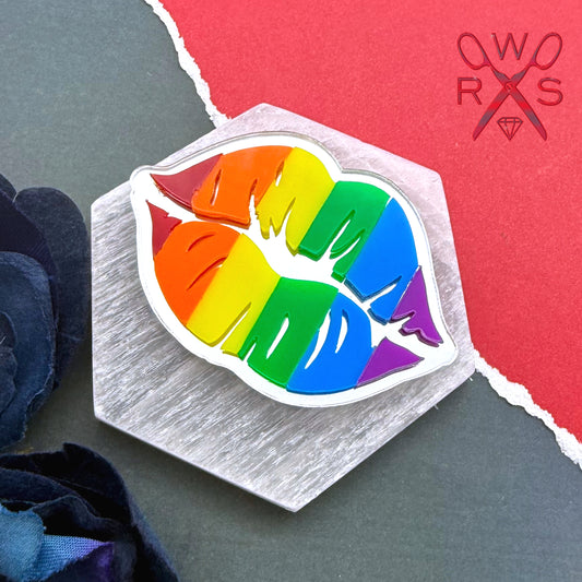Rainbow Kiss Brooch