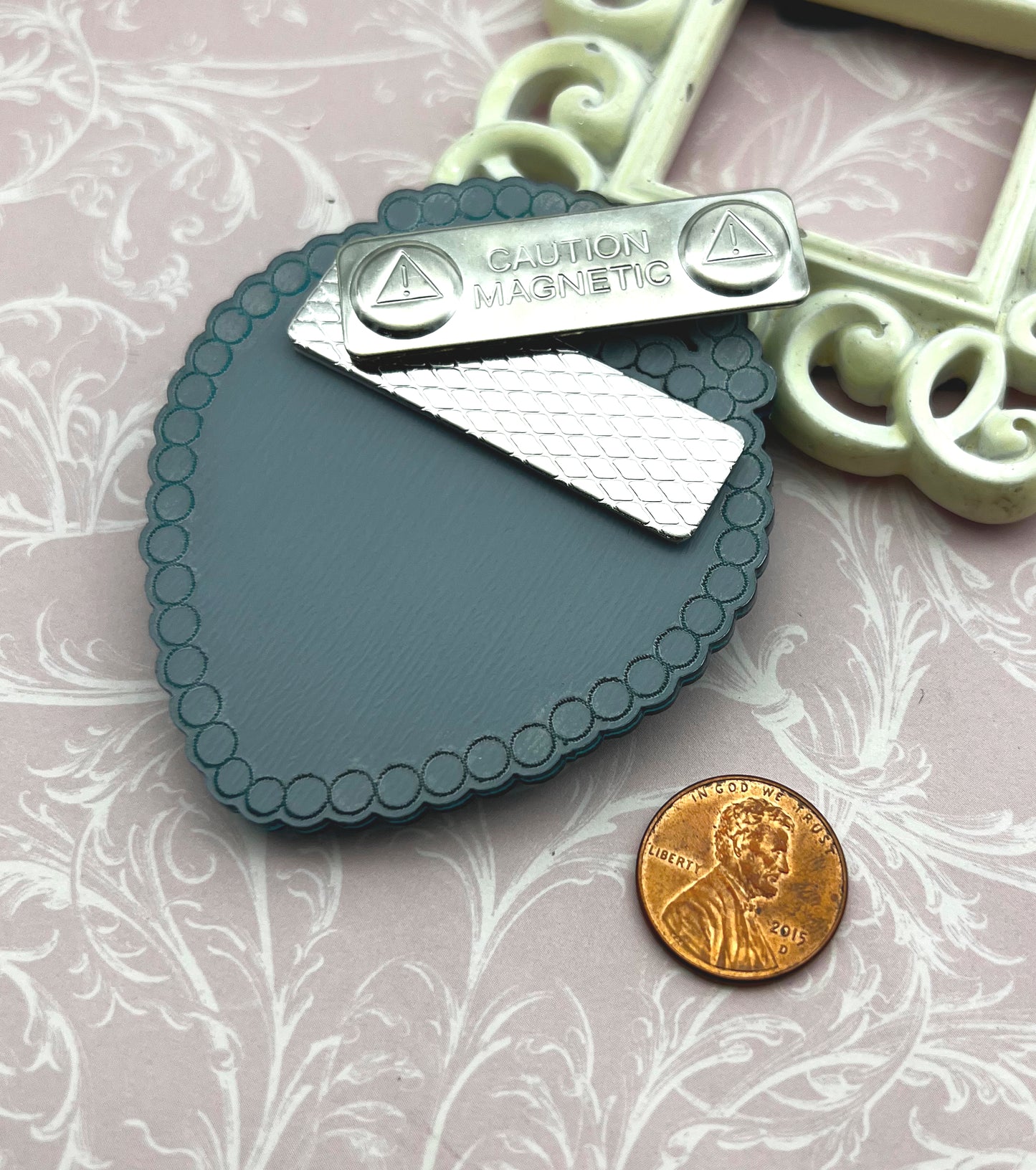 Revealed Secrets Brooch Heart Padlock in Laser Cut Acrylic