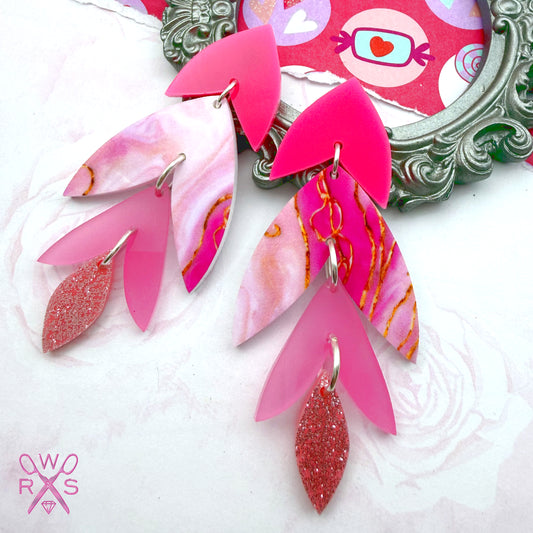 Rio Dangles in Gilded Pink