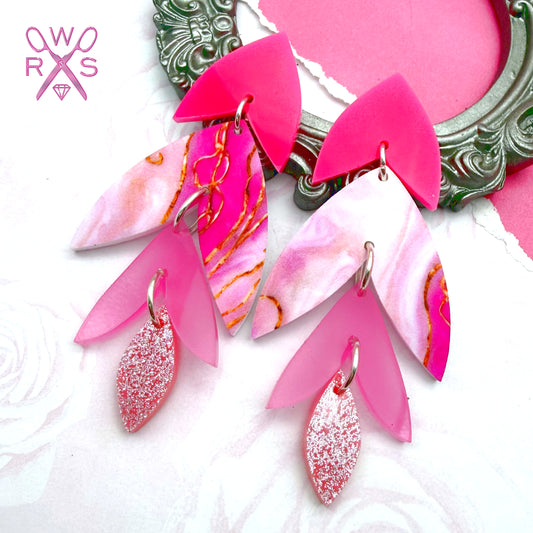 Rio Dangles in Gilded Pink