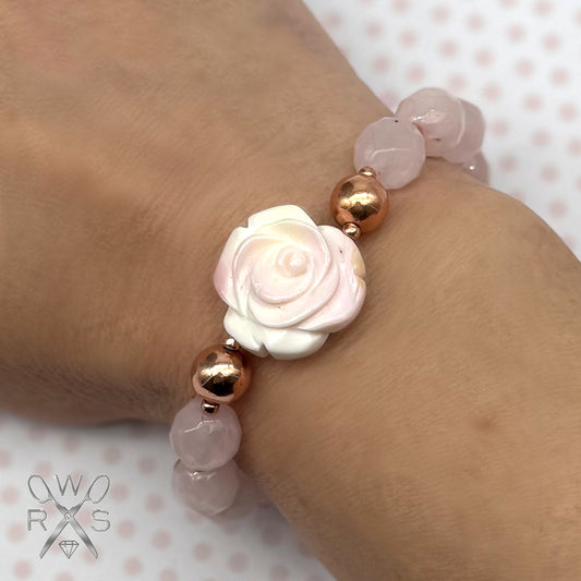 Rose Quartz Bloom Bracelet