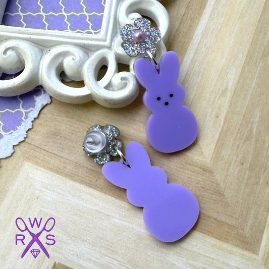 Sugar Bunny Dangles in Lavender