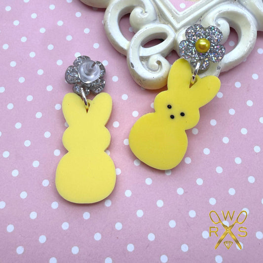 Sugar Bunny Dangles in Yellow