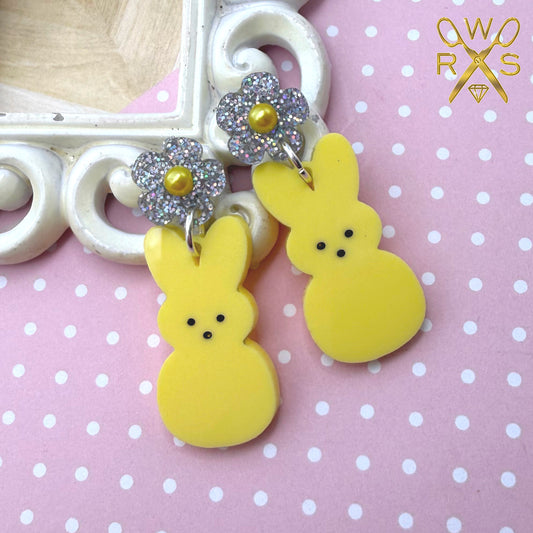Sugar Bunny Dangles in Yellow