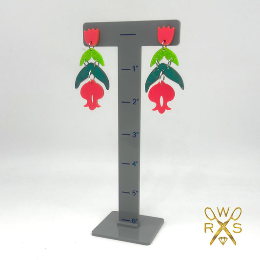 Tippy Toe Tulip Dangles Coral