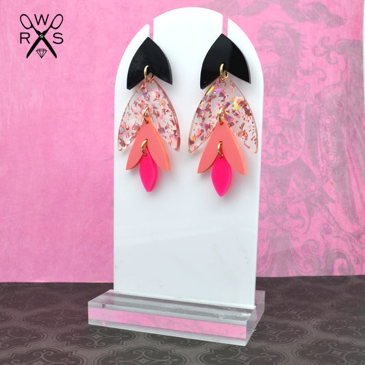 RIO Dangles in Pink - Laser Cut Acrylic Earrings