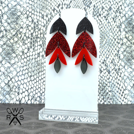 RIO Dangles in Red - Laser Cut Acrylic Earrings