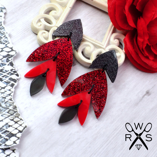 RIO Dangles in Red - Laser Cut Acrylic Earrings