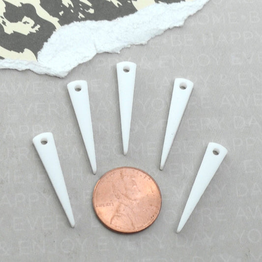 SMALL WHITE SPIKES 5 Laser Cut Acrylic Charms