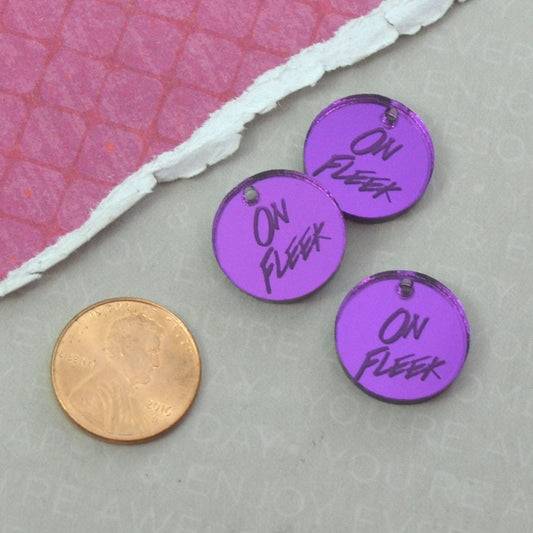 ON FLEEK CHARMS Purple Mirror Acrylic Discs