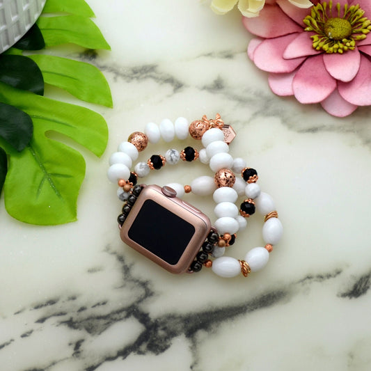 SALE Watch Beaded Band 38mm Rose Gold Bracelet Stack