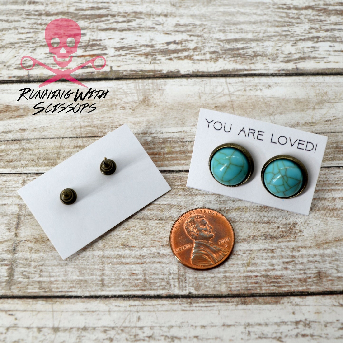 TURQUOISE STUDS Sending Love 2 Earring Set