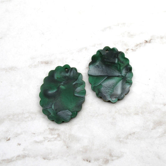 GREEN PEARL CAMEOS 18x25 mm Frame Settings Laser Cut Acrylic