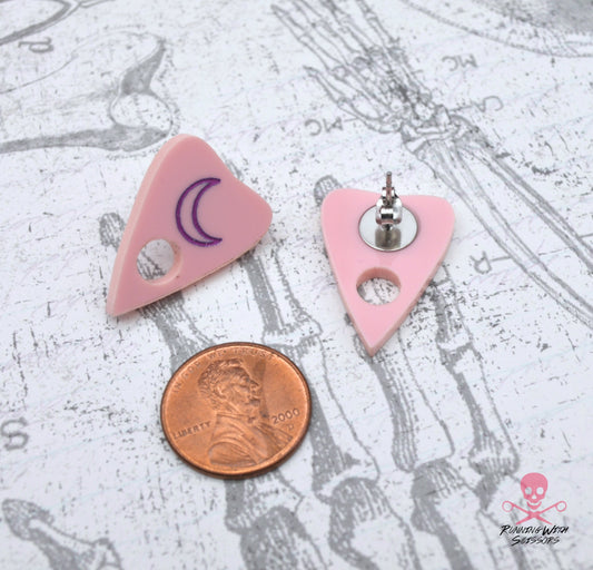 SALE PASTEL PINK PLANCHETTE Acrylic Statement Studs