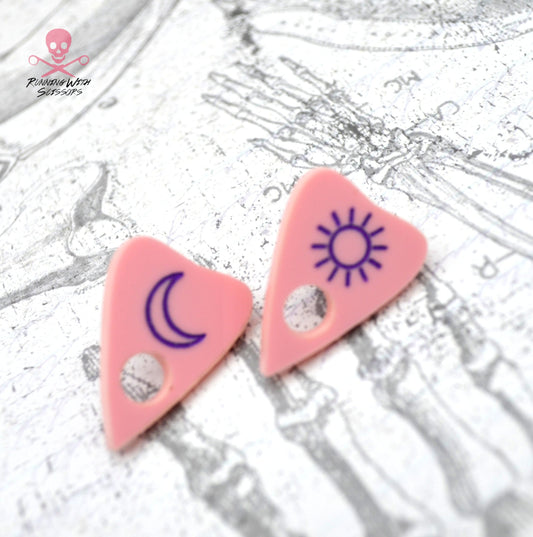 SALE PASTEL PINK PLANCHETTE Acrylic Statement Studs