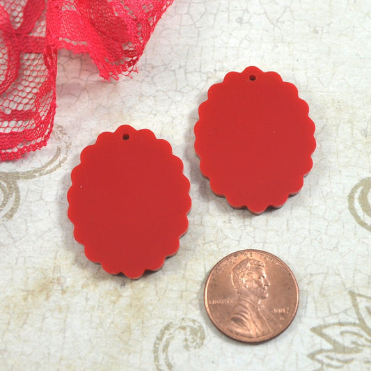 RED CAMEOS 18x25 mm Frame Settings Laser Cut Acrylic