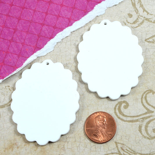 WHITE CAMEOS 30x40 mm Frame Settings Laser Cut Acrylic