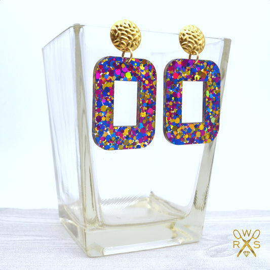 SALE No Filter Dangles - Pink Celebration Laser Cut Acrylic Earrings