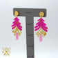 Aspen Dangles in Pink and Gold Foil