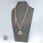 Bestie Charm Club Necklace in Pink