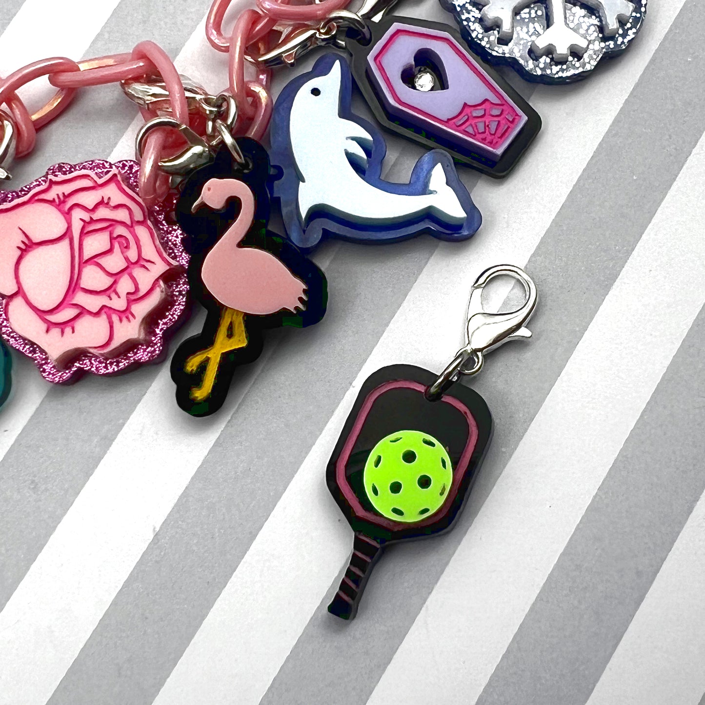 Pickleball Paddle Bestie Charm